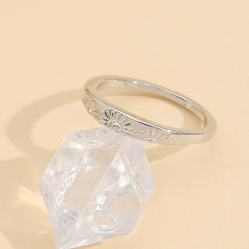Casual Classy Women's Grid Sunshine Engagement Rings