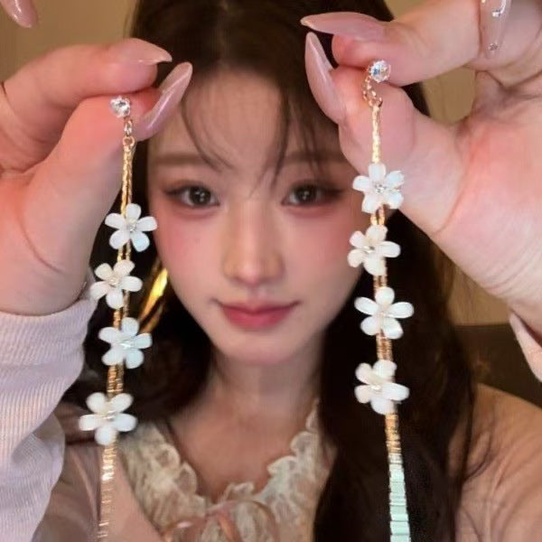Women's Exaggerated Geometry Metal Circle Tassel Light Luxury High-grade Elegant Ear Earrings