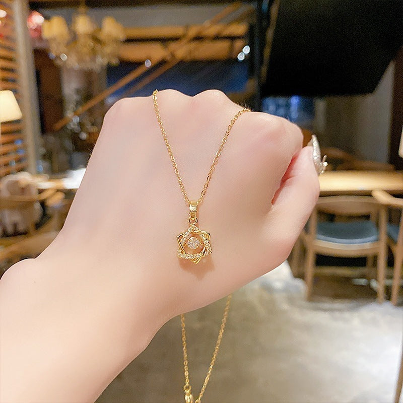 Women's Summer Fashion Heart For Design Simple Light Luxury Cold Style Necklaces