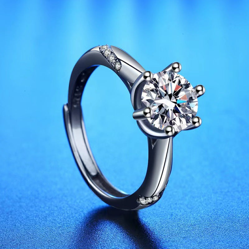 Moissanite Female Affordable Luxury Fashion Niche Rings