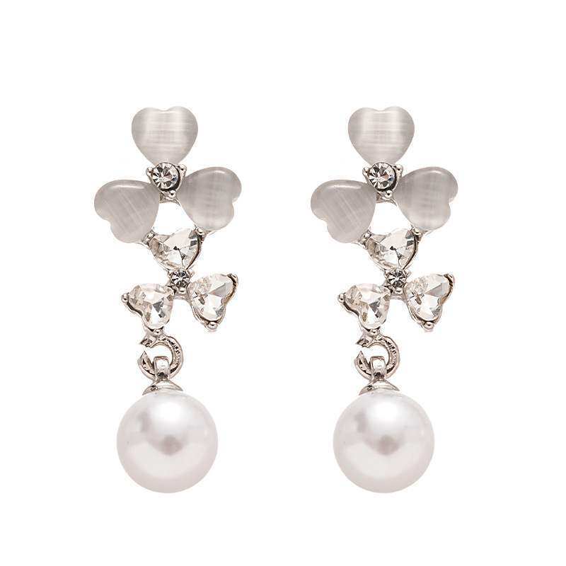 Women's Pearl For Minority Fashionable Light Luxury High Sense Mosquito Coil Earrings