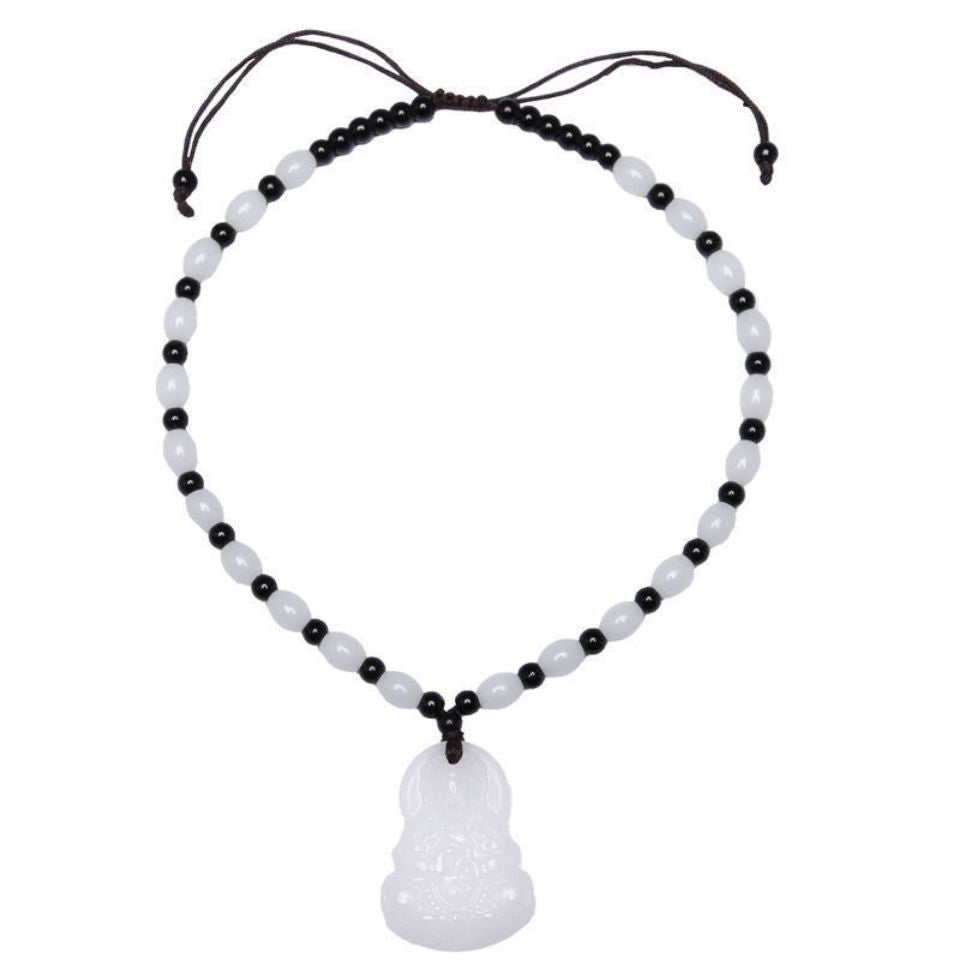 Women's & Men's Of Maitreya Buddha Activity Gift Glass Ornament Necklaces