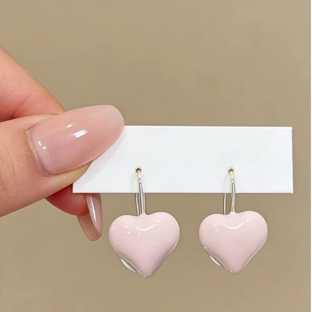 Red Love Beads Simple Affordable Luxury Fashion Elegant High-grade Earrings