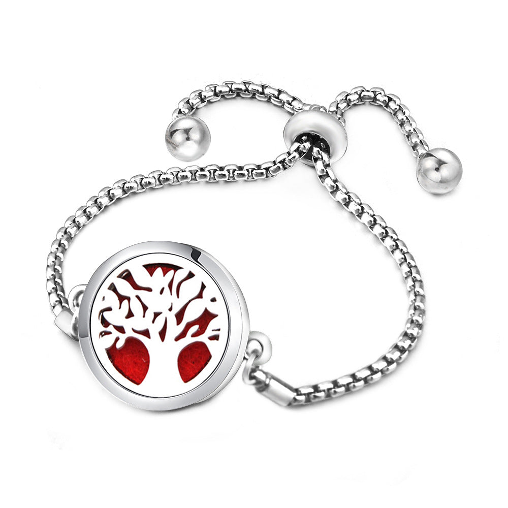 Angel Wings Mosquito Repellent Stainless Steel Essential Oil Perfume Box Bracelet