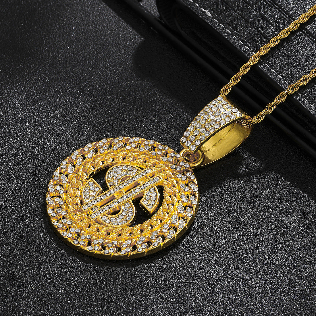 Men's Hop Style Personalized Dollar Diamond Cuban Pendants