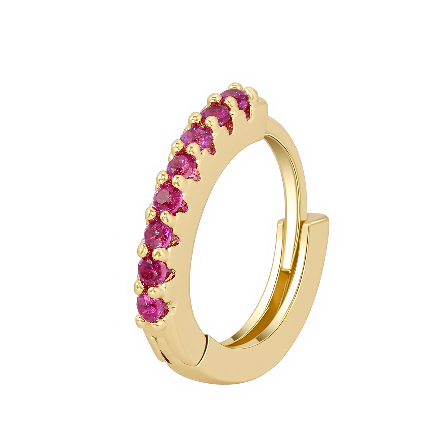 Women's Gang Drill Color Zircon Fashion Minimalism Copper Plating Earrings
