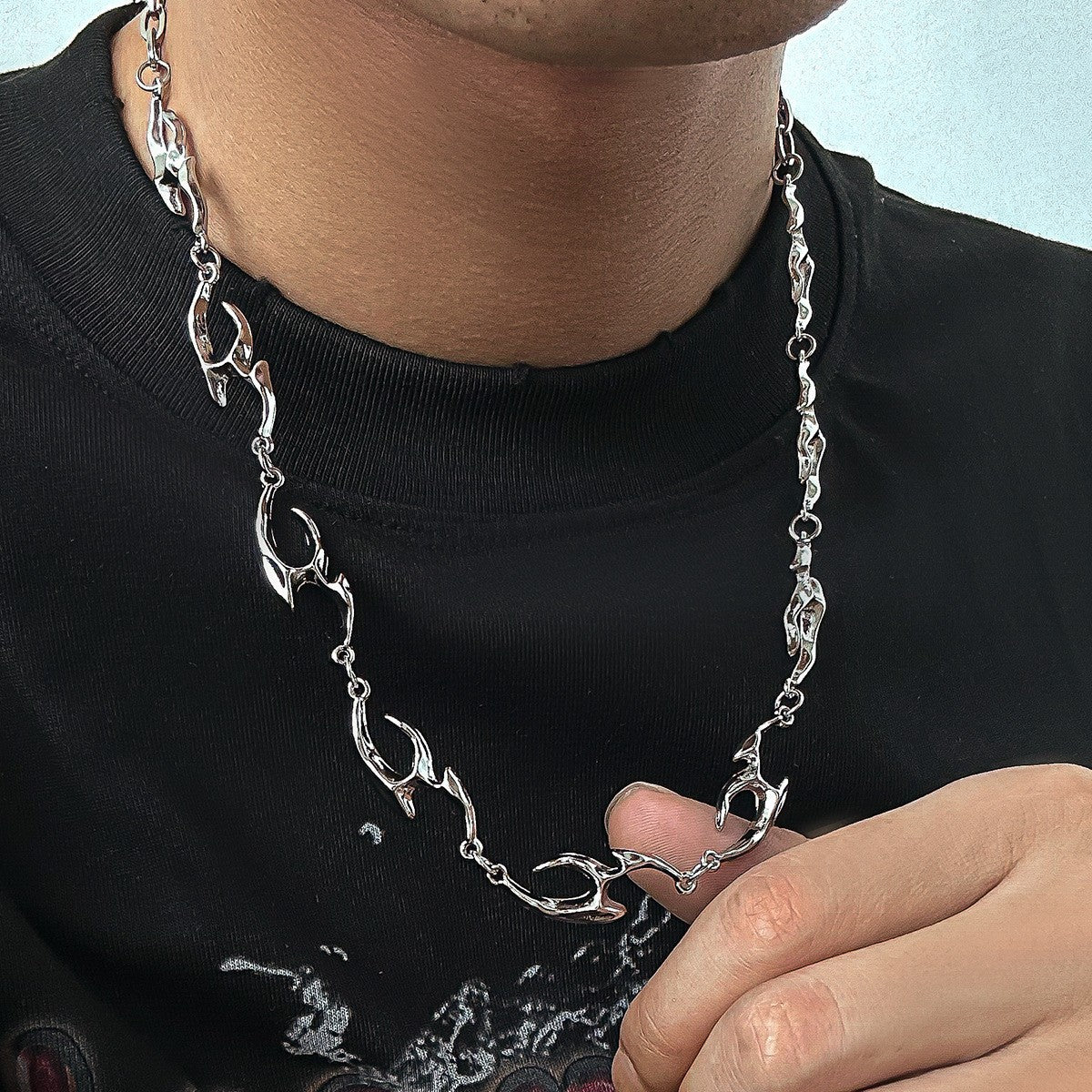 Women's & Men's Irregular Shaped Metal Street Trendy Design High-grade Necklace