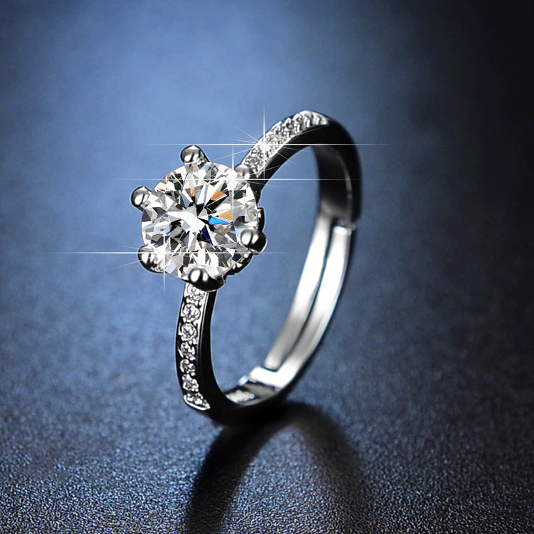 Women's Moissanite More Than Karat Imitation Diamond Rings