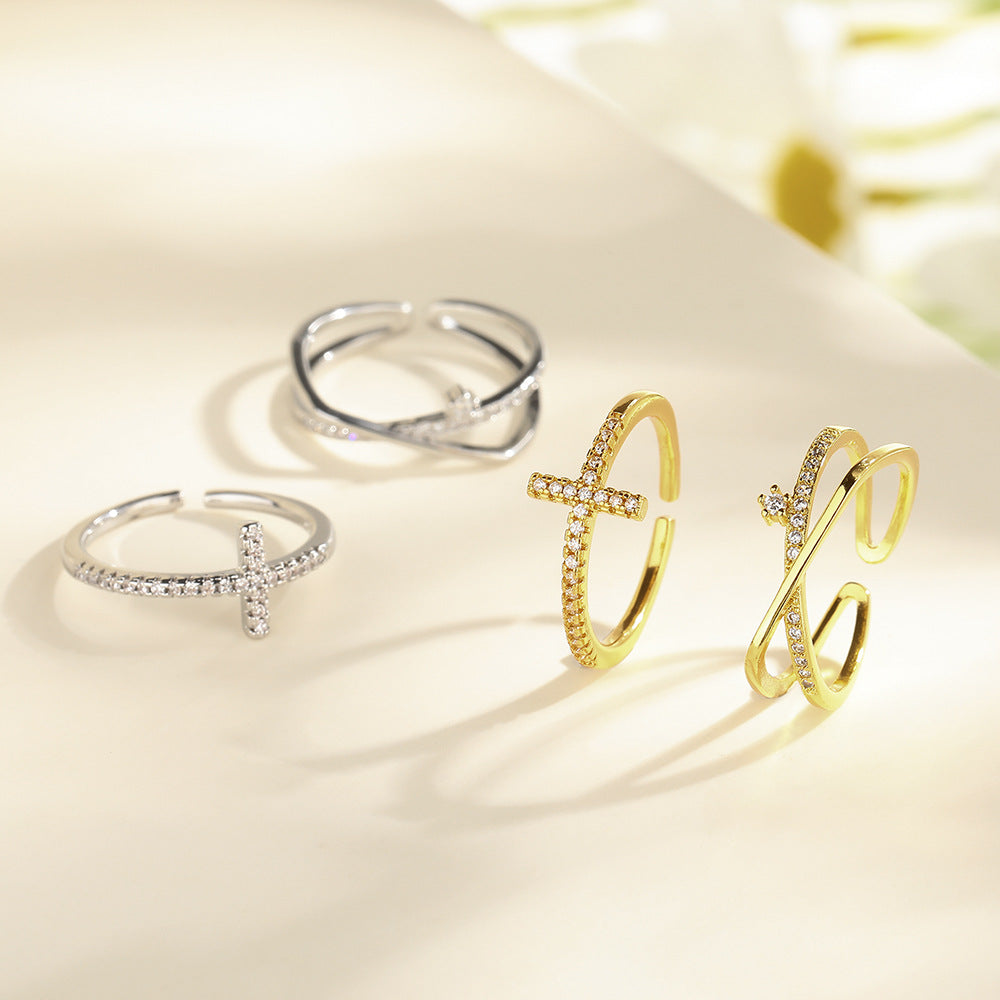Female Wild Affordable Luxury Fashion Diamond Full Rings