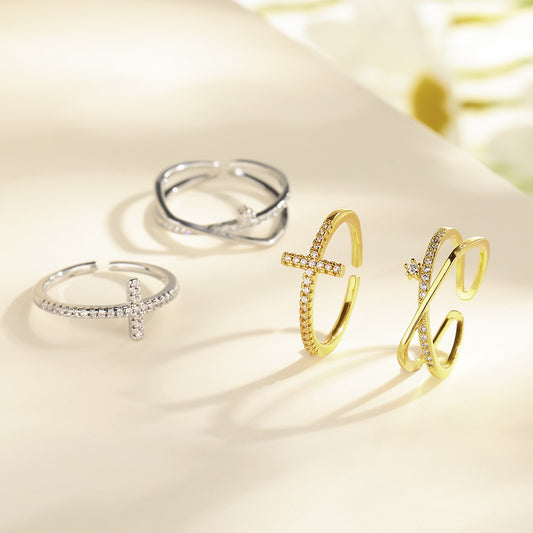 Female Wild Affordable Luxury Fashion Diamond Full Rings