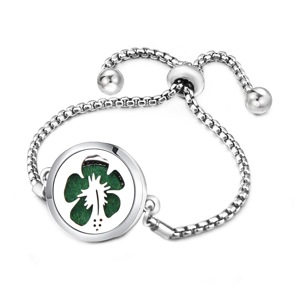 Angel Wings Mosquito Repellent Stainless Steel Essential Oil Perfume Box Bracelet
