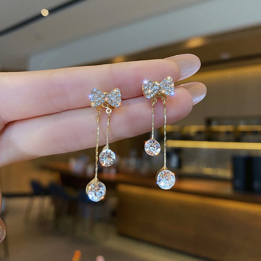 Women's Spring Exquisite Bow One Style For Shiny Diamond Pendants