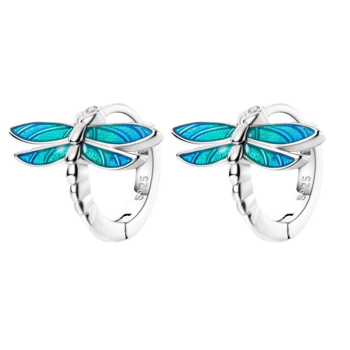 Elegant Dripping Small Dragonfly Hoop Versatile Rings