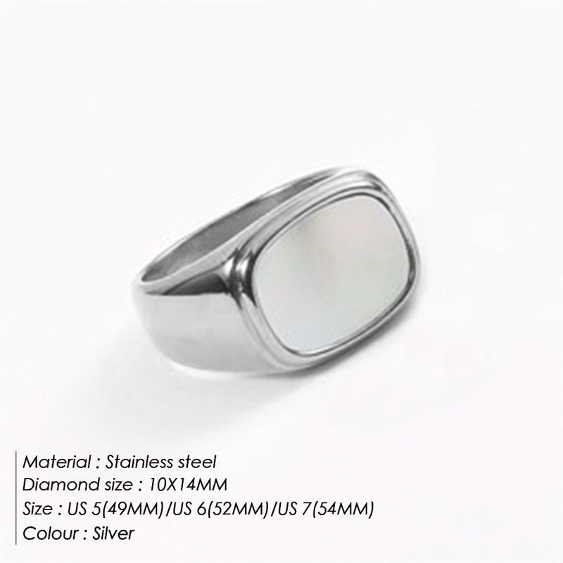 Stainless Steel Female Minority High Sense Rings