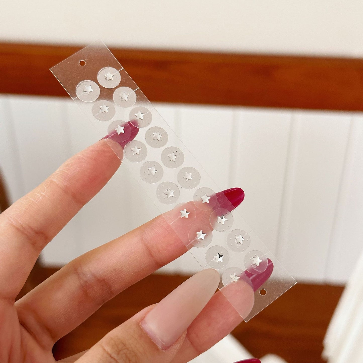 Fashion Auricular Point Sticker Crystal Ear Patch Bead Massage Stress Earrings