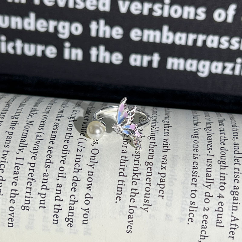 Mori Sweet Dopamine Color Texture Open Female Cold Wind Exquisite Rings