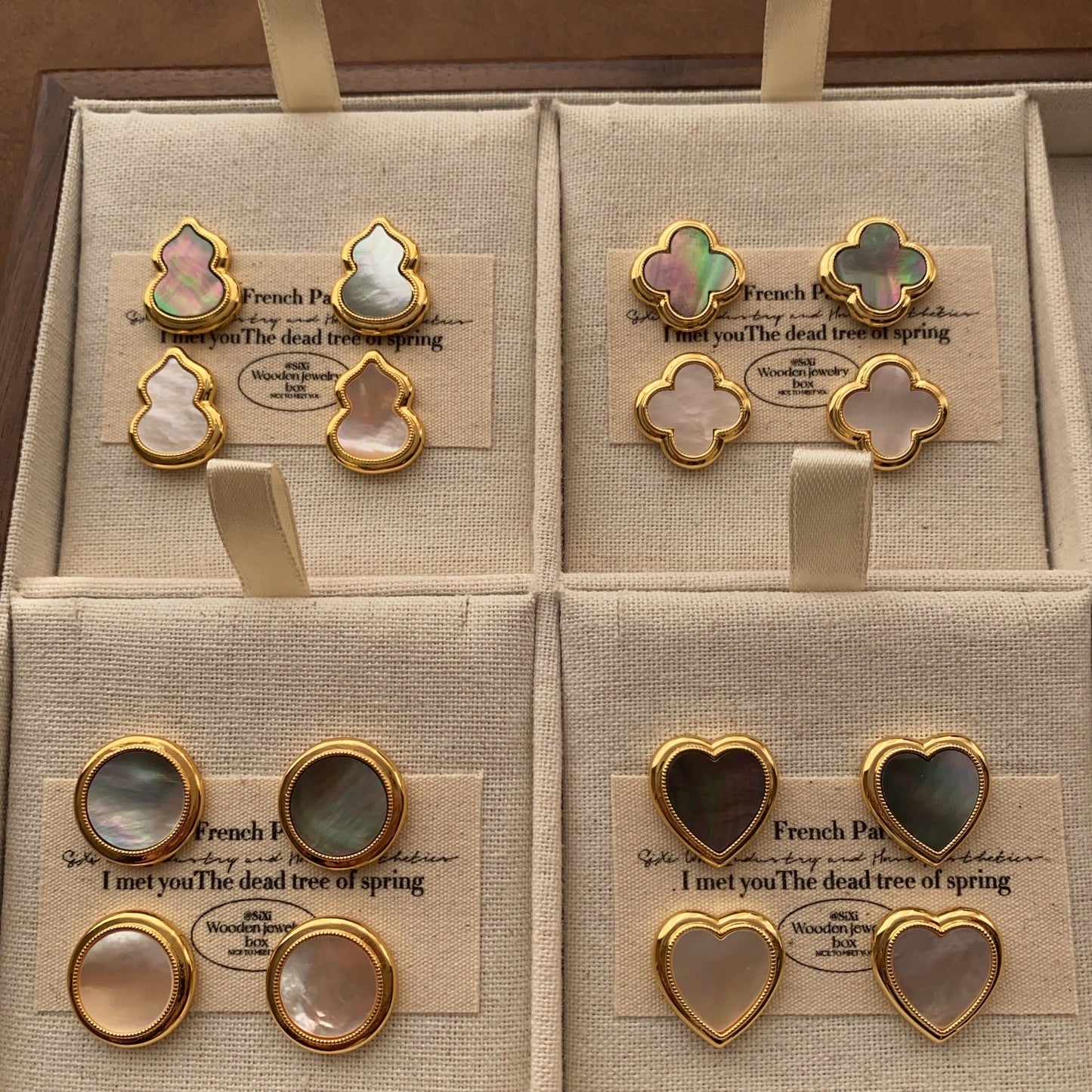 Women's Retro Affordable Luxury Fritillary Shell Light Lucky Romantic Fashion Stud Earrings