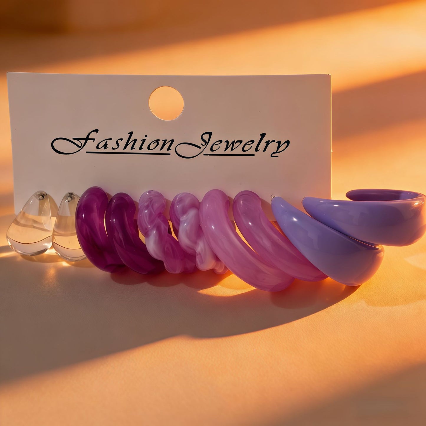 Korean Style Fashionable Simple Acrylic Shaped Light Luxury Earrings