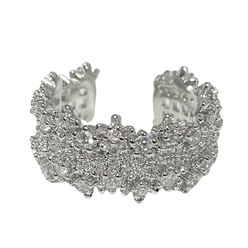 Women's Crystals Light Luxury Open Cold Style Rings