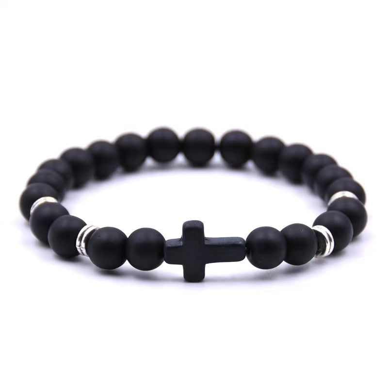 Agate Stone Cross Tigereye Volcanic Fashion Turquoise Bracelets