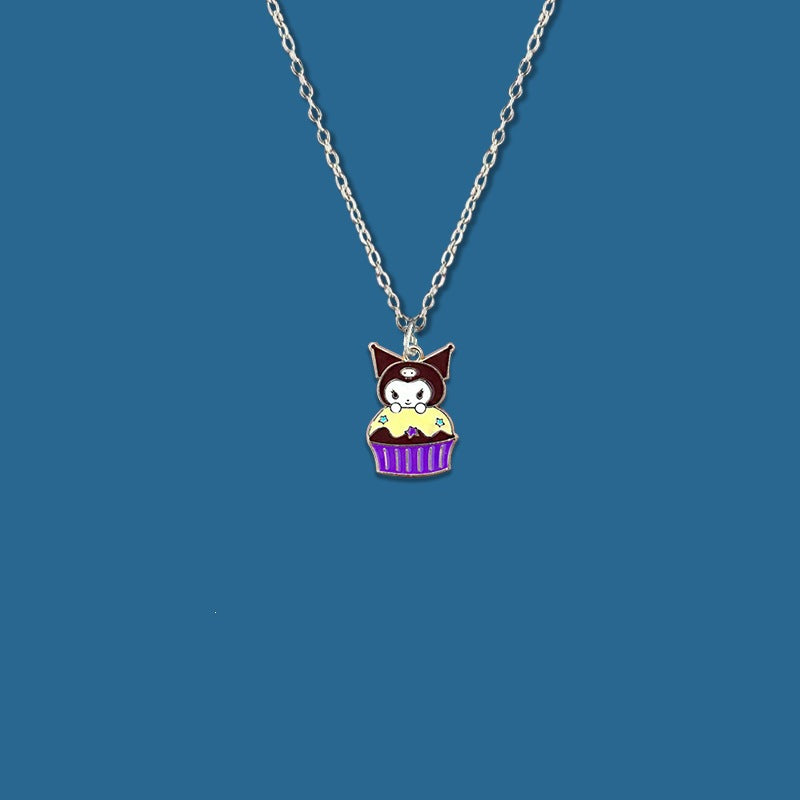 Summer Girlfriends Messenger Sisters Pair Clow Necklaces