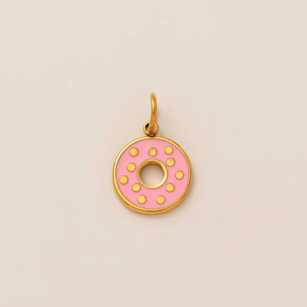 Mushroom Parts Vacuum Plating Gold Color Pendants