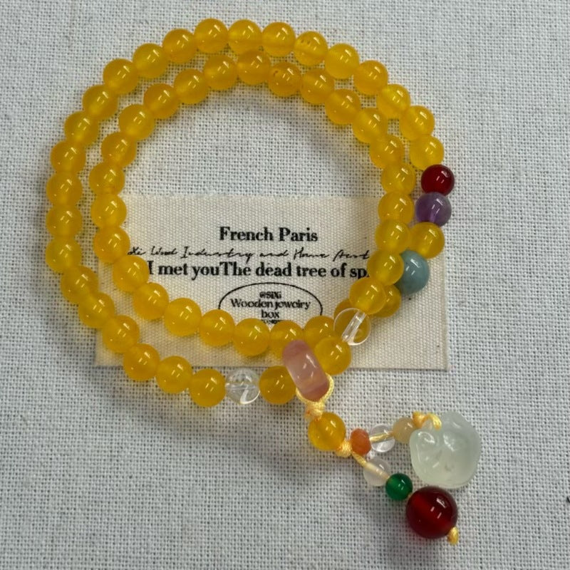 Style Canary Stone Agate Good-looking Light Luxury Minority Exquisite Bracelet