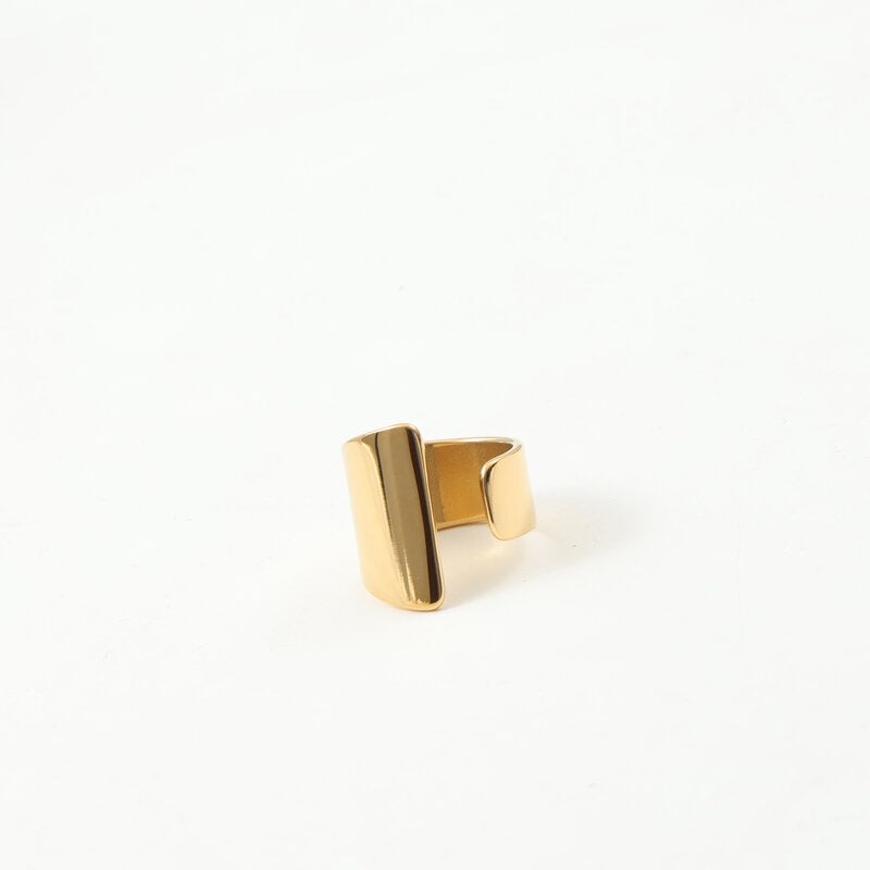 Open Shaped Exaggerated Titanium Steel Gold Bracelet