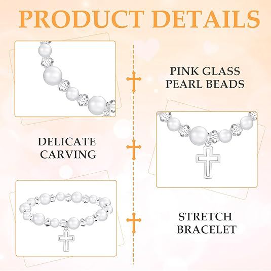 Base Pink Imitation Glass Pearl Ball Bracelet