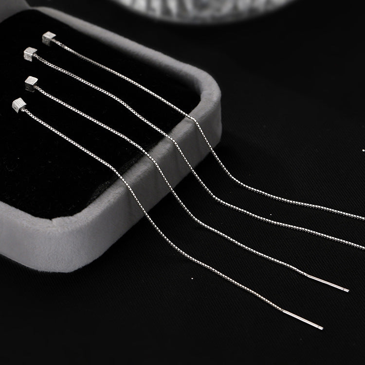 Women's Small Square Tassel Thread Light Luxury High-grade Korean Style Minority Rings