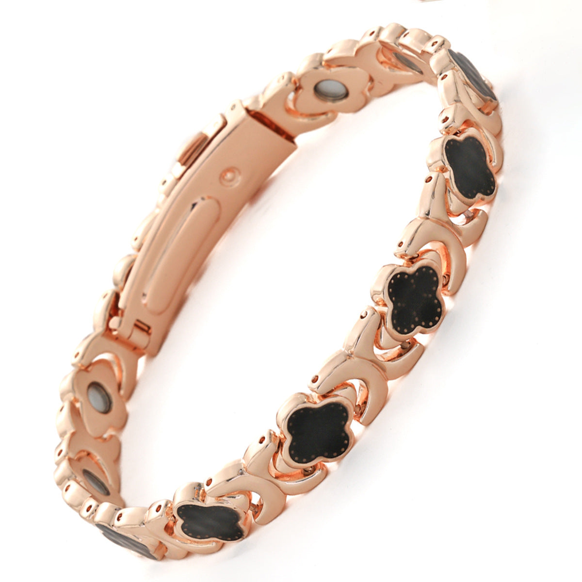 Magnet Affordable Luxury Fashion Clover Alloy Bracelet
