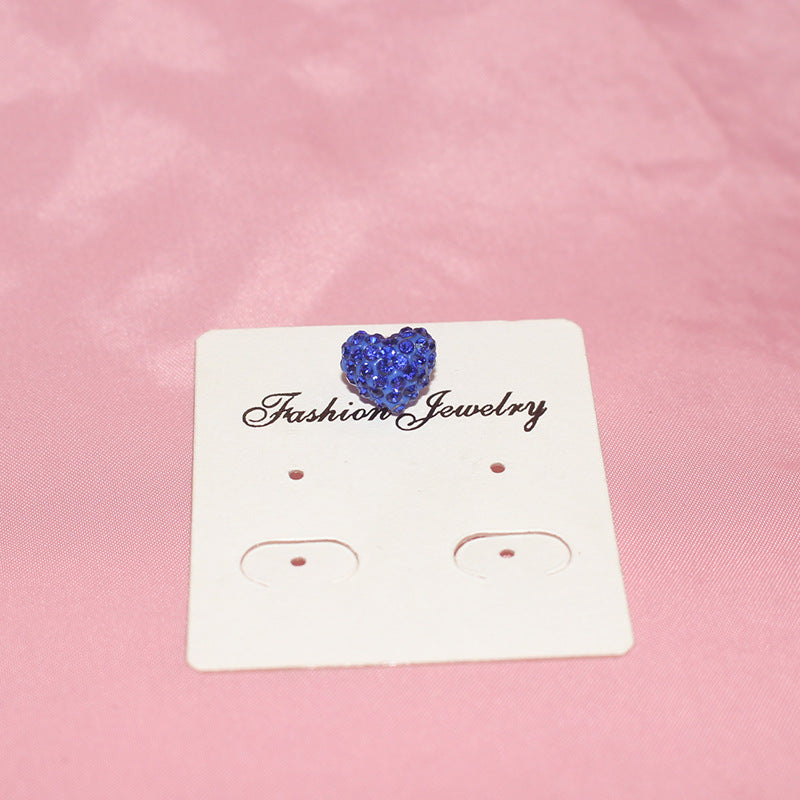 Titanium Steel Ear Fashion Three-dimensional Double-headed Twist Small Heart Shape Stud Earrings
