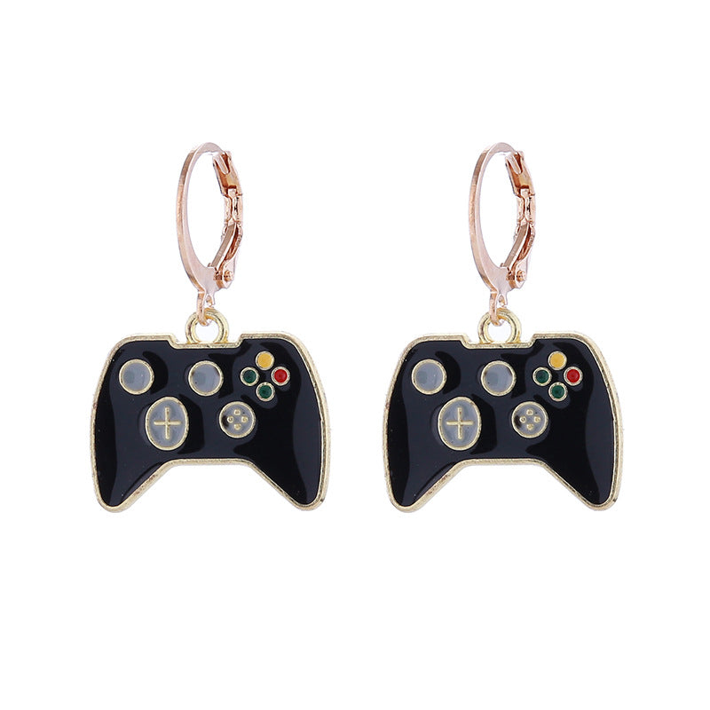 Retro Nostalgic Style Alloy Enamel Bicycle Bus Sewing Machine Tape Earrings