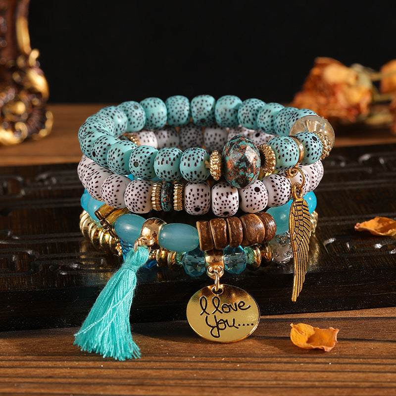 Fashion Beaded Vacation Style Dopamine Decompression Stretch Micro Glass Bead Bracelets