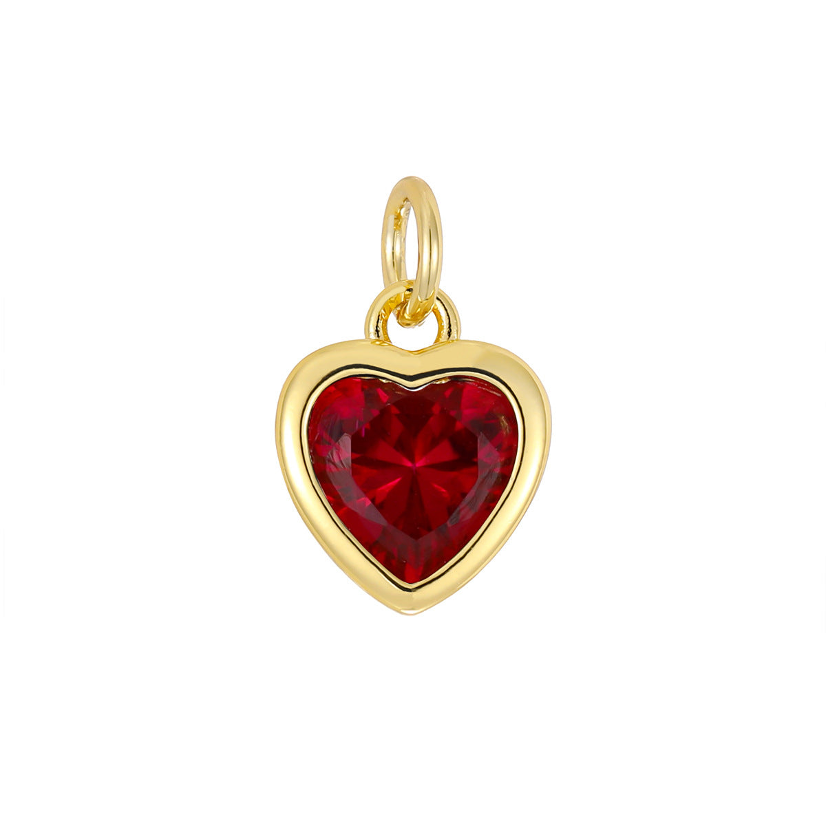 Love Gold Zircon Peach Heart Handmade High Pendants