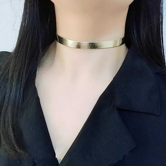 Women's Neck Band Short Gold Simple Versatile Personality Disco Fashion Necklaces