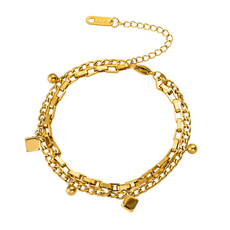 Titanium Steel Female Gold Fashion Light Bracelet