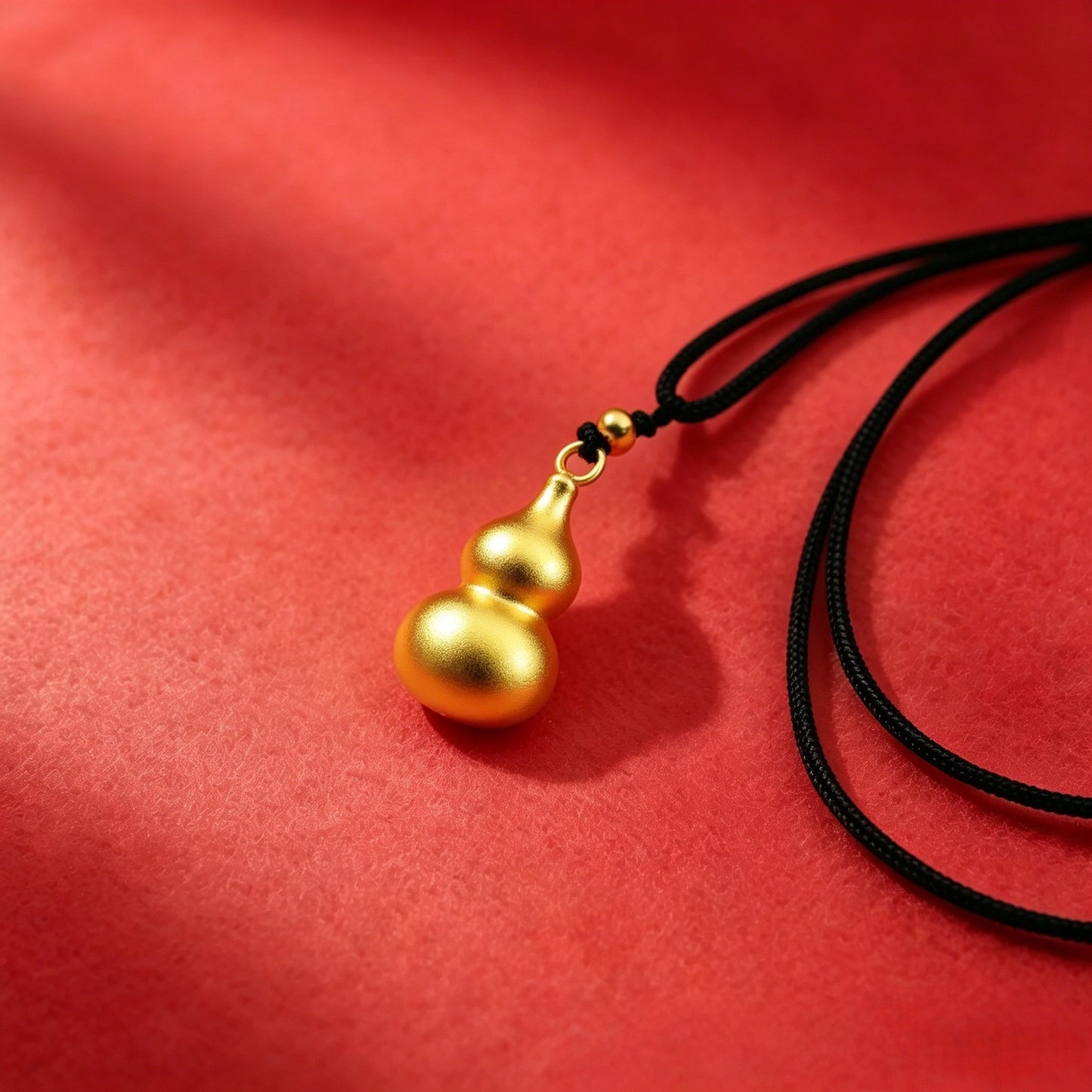 Longevity Lock Safety Hollow Bell Braid Rope Fu Female Golden Necklace