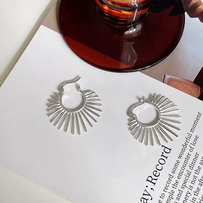 Sweet Sunflower Female Personality Fashion Design Sense Ear Earrings