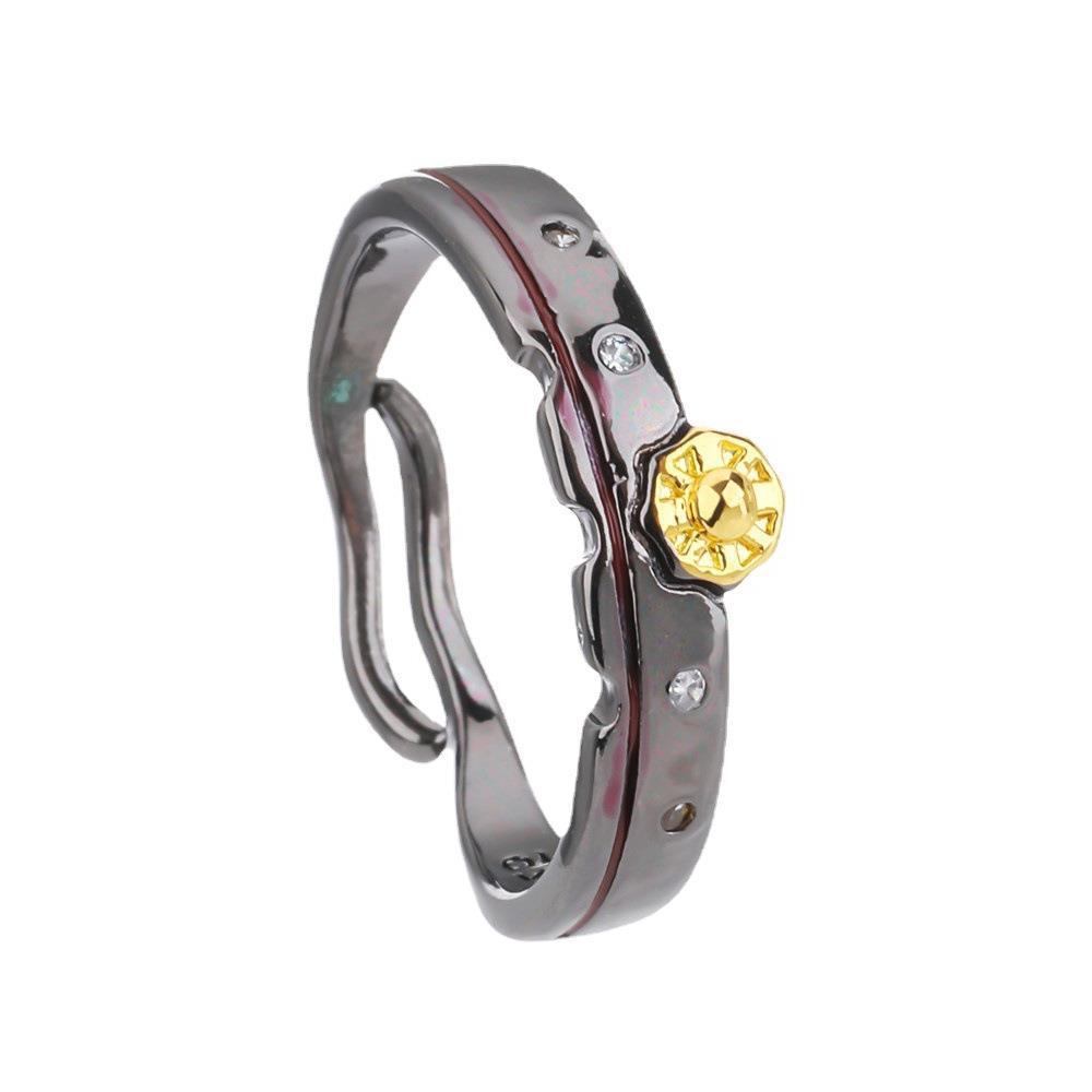 Women's & Men's Anime Flower Adjustable Ring
