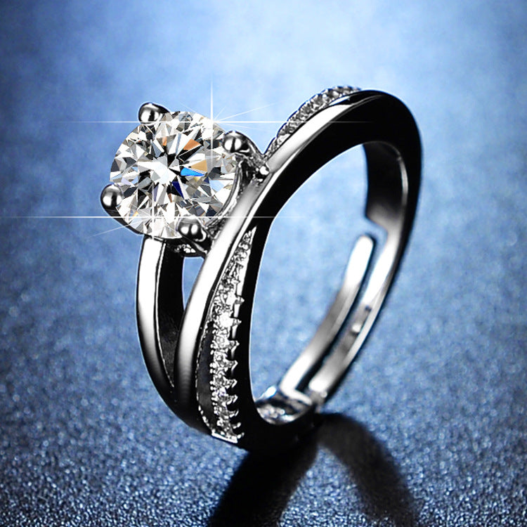 Women's Moissanite More Than Karat Imitation Diamond Rings