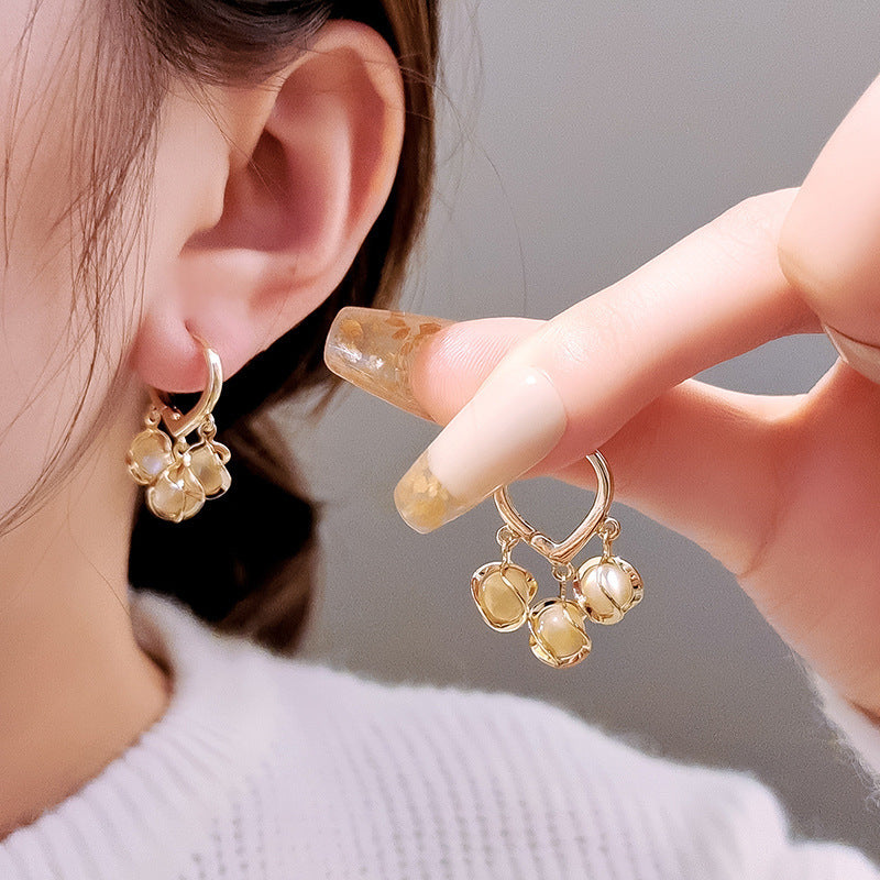 Opal Love Clip Niche Temperament High-grade Light Ear Buckle