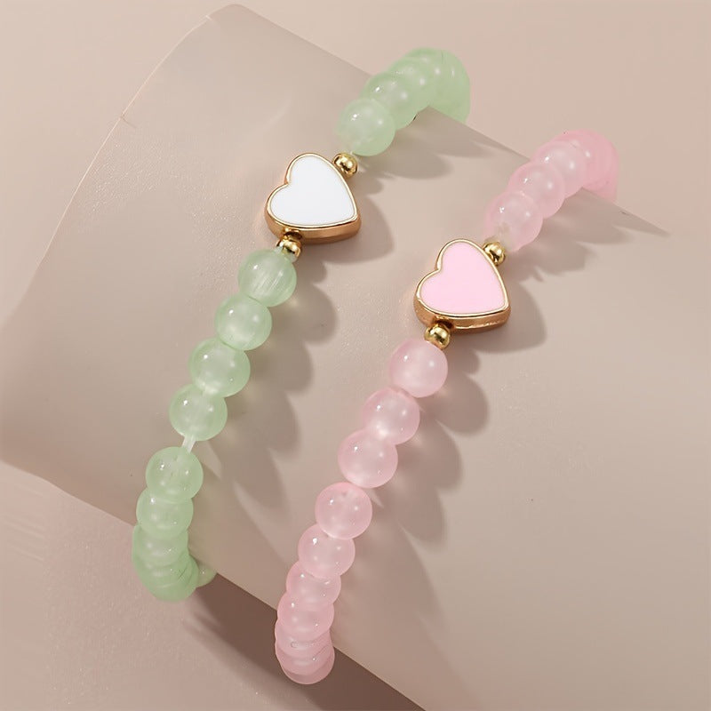 Cute Style Niche Fresh Couple Bead Necklace