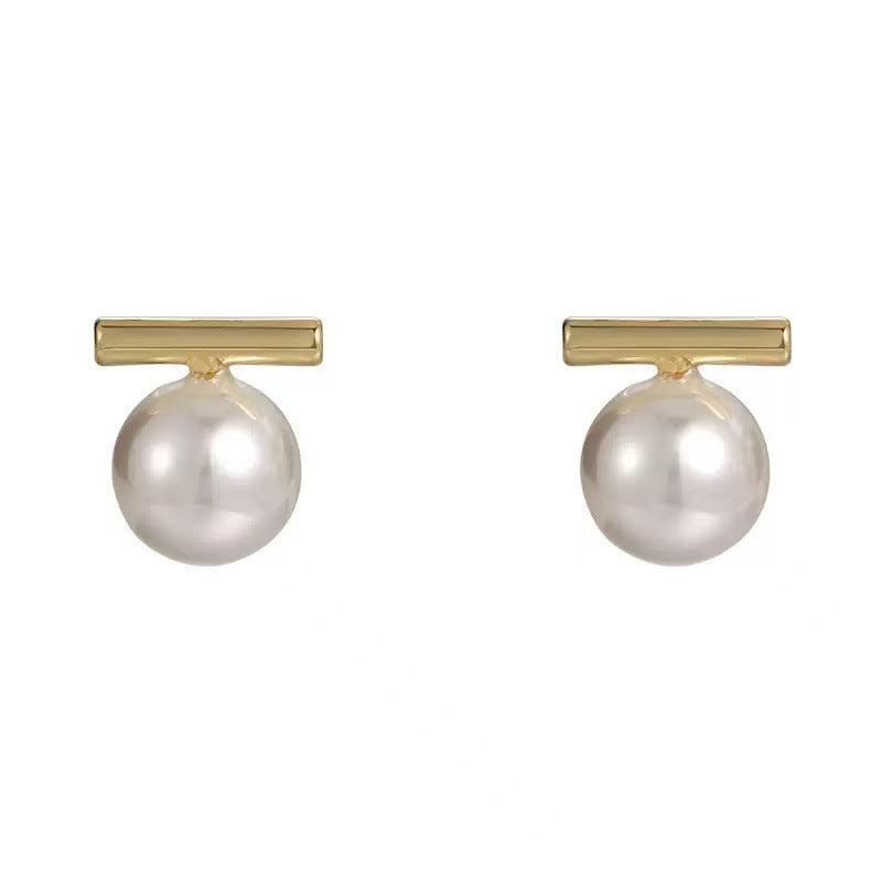Needle Simple Milk Pearl Design Sweet Beautiful Rings