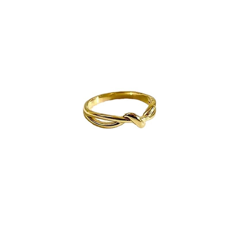 Bends Hitches Gilded Design High-grade Gold Rings