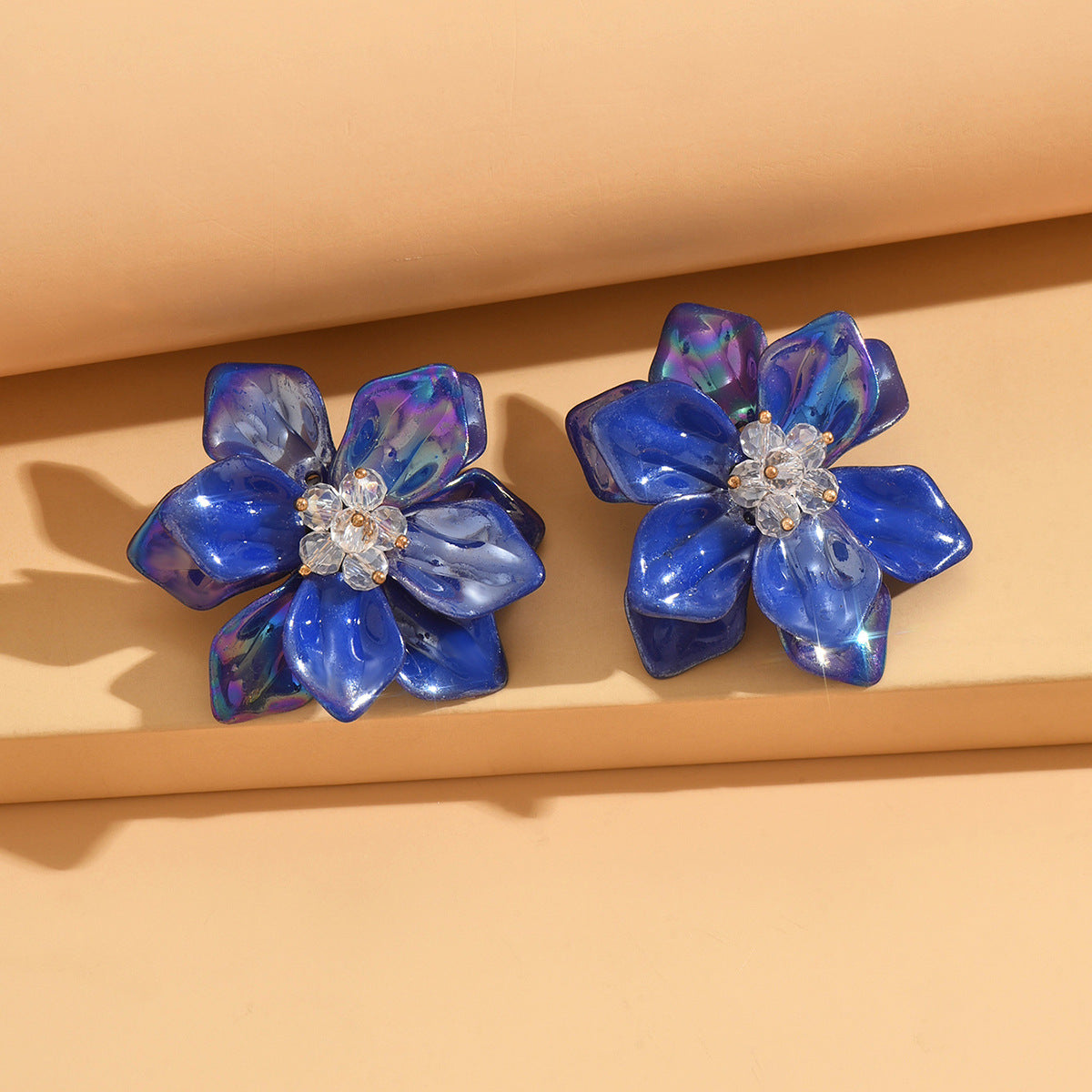 Acrylic Flower Vintage Fashion Exaggerated Handmade Sweet Earrings