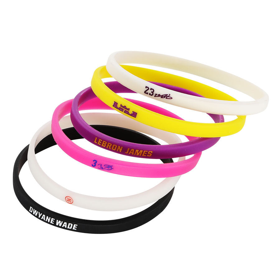 Customized Basketball Star Three-piece Silicone Thin Bracelet
