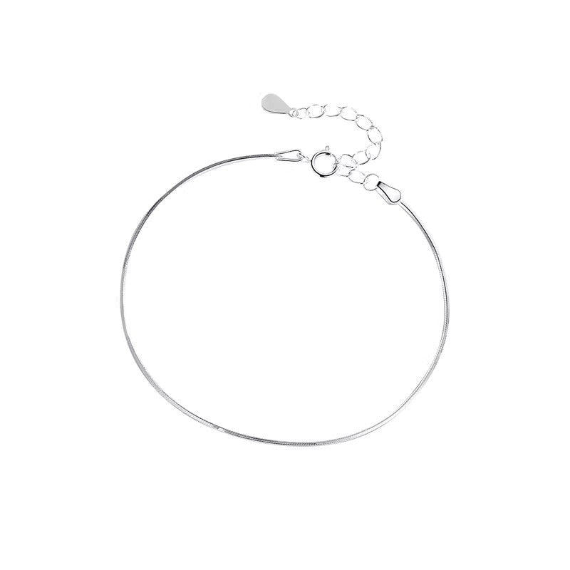 Women's Sier Snake Bones Chain Thin Design Simple Light Luxury Exquisite Bracelet