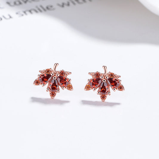 Fresh Red Diamond Ear Bone Unique Earrings