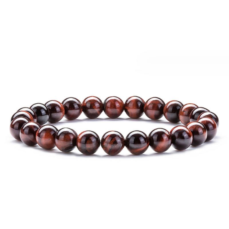 Natural Stone Elastic Tigereye White Turquoise Bracelet